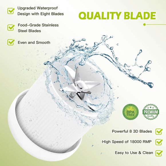 Portable Blender Mini Juicer White - Picture 3 of 6